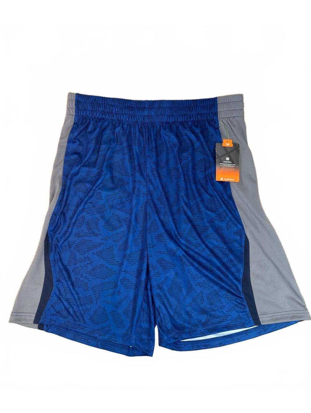 New Men’s XL Tek Gear Blue Basketball Shorts Gym Athletic Wicking Sport